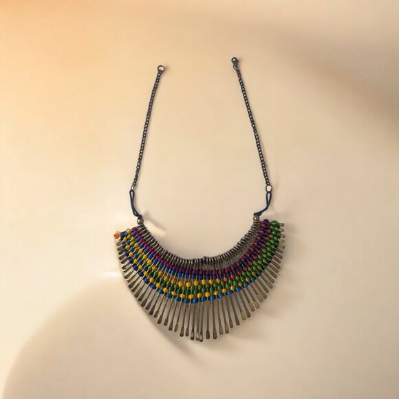 Handmade Bohemian Statement Necklace - Picture 1 of 3